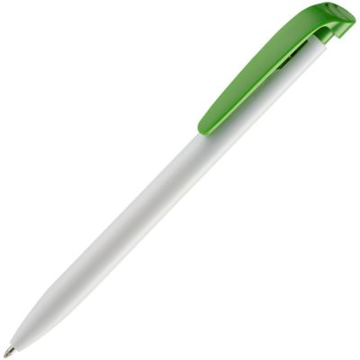 Ручка шариковая Favorite, белая с зеленым, изображение 1