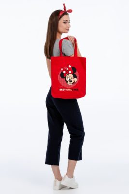Холщовая сумка «Минни Маус. Best Girl Ever», красная, изображение 2
