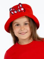Панама детская «Бант Минни Маус», красная, изображение 1