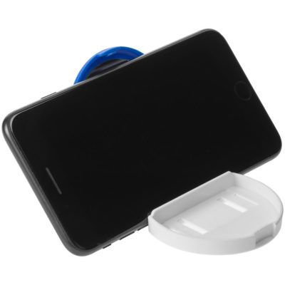 Зеркало с подставкой для телефона Self, синее с белым, изображение 3