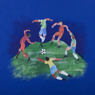 Футболка «Футбол via Матисс» 190, ярко-синяя, изображение 2