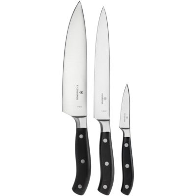 Набор из 3 кухонных ножей Victorinox Forged Chefs, черный, изображение 1