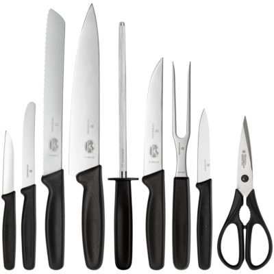 Набор ножей Victorinox Standart в деревянной подставке с ножницами, изображение 3