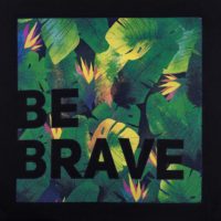 Холщовая сумка «Будь храбрым!», черная, изображение 2