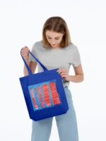 Холщовая сумка «Небоскребы», синяя, изображение 4