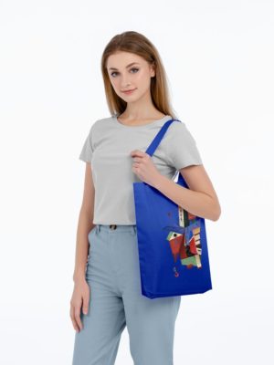 Холщовая сумка Architectonic, ярко-синяя, изображение 4