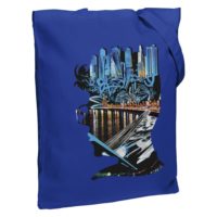 Холщовая сумка Moscow Boy, ярко-синяя, изображение 1