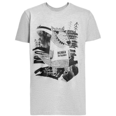 Футболка «Волка футболка», серый меланж, изображение 1