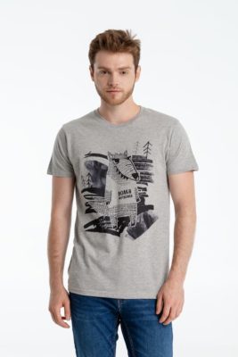 Футболка «Волка футболка», серый меланж, изображение 4