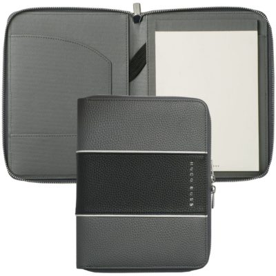 Набор Gear: папка с блокнотом и ручка, серый, изображение 3