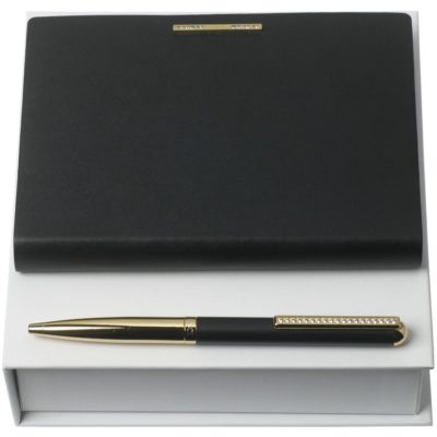 Набор Barrette Noir: блокнот А6 и ручка, черный, изображение 1