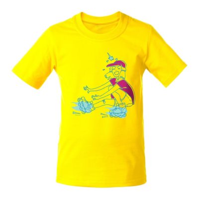 Футболка детская Roller Skates, желтая, изображение 1