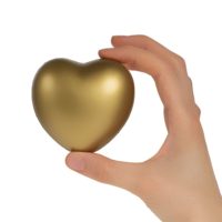 Антистресс «Сердце», золотистый, уценка, изображение 2