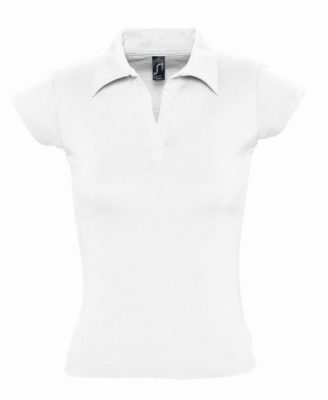 Рубашка поло женская без пуговиц Pretty 220, белая, изображение 1