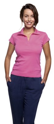 Рубашка поло женская без пуговиц Pretty 220, кобальт (темно-синяя), изображение 4