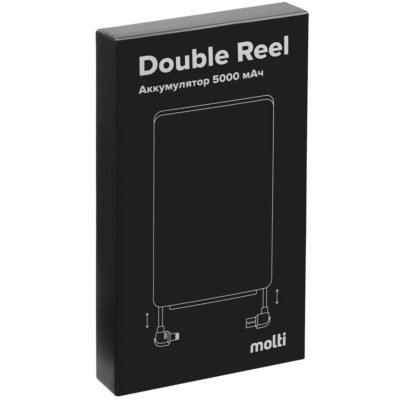 Металлический аккумулятор Double Reel 5000 мАч, черный, изображение 8