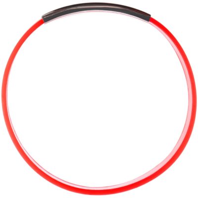 Силиконовый браслет Brisky с металлическим шильдом, красный, изображение 3