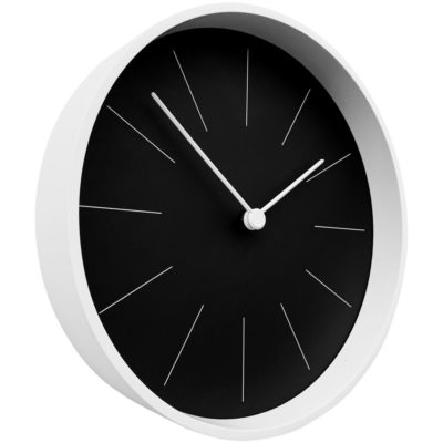 Часы настенные Neo, черные с белым, изображение 2