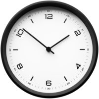 Часы настенные Weis, белые с черным, изображение 1