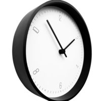 Часы настенные Lyce, белые с черным, изображение 2