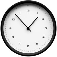 Часы настенные Flash, белые с черным, изображение 1