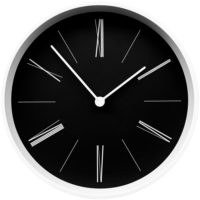 Часы настенные Baster, черные с белым, изображение 1