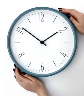 Часы настенные Floyd, голубые с белым, изображение 4