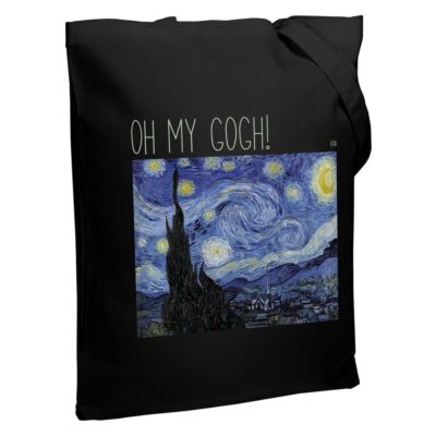 Холщовая сумка «Oh my Gogh!», черная, изображение 1
