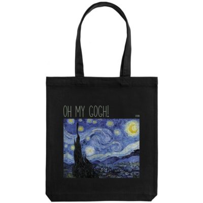 Холщовая сумка «Oh my Gogh!», черная, изображение 2