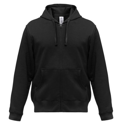 Толстовка мужская Hooded Full Zip черная, изображение 1