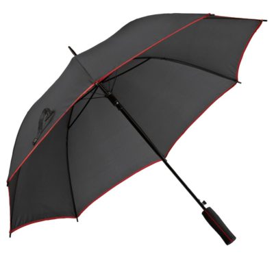 Зонт-трость Jenna, черный с красным, изображение 1