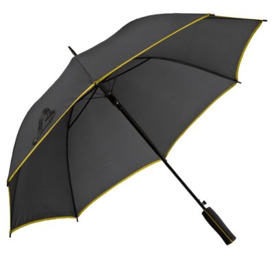 Зонт-трость Jenna, черный с желтым, изображение 1