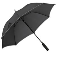 Зонт-трость Jenna, черный с серым, изображение 1