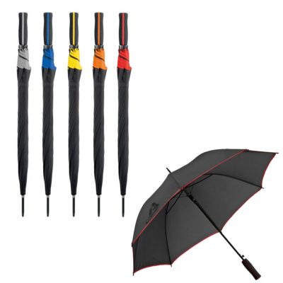 Зонт-трость Jenna, черный с серым, изображение 3