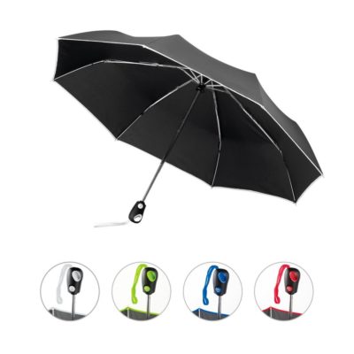 Складной зонт Drizzle, черный с белым, изображение 4