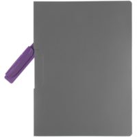 Папка Duraswing Color, серая с фиолетовым клипом, изображение 2