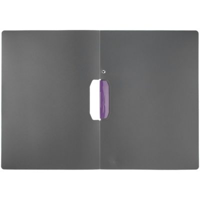 Папка Duraswing Color, серая с фиолетовым клипом, изображение 3