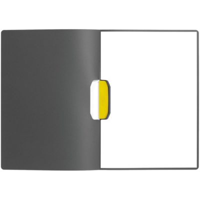 Папка Duraswing Color, серая с желтым клипом, изображение 4