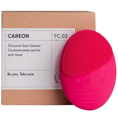 Силиконовая щетка для лица FC03, розовая, изображение 1