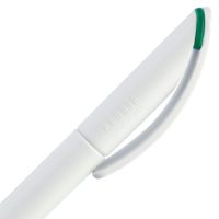 Ручка шариковая Prodir DS3 TMM-X, белая с зеленым, изображение 2