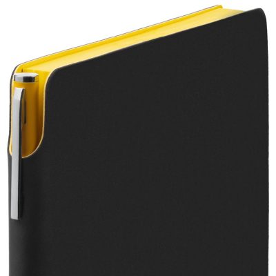 Ежедневник Flexpen Black, недатированный, черный с желтым, изображение 3