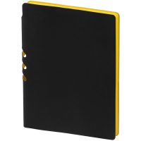 Ежедневник Flexpen Black, недатированный, черный с желтым, изображение 5
