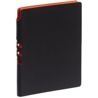Ежедневник Flexpen Black, недатированный, черный с оранжевым, изображение 1