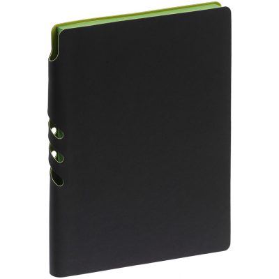 Ежедневник Flexpen Black, недатированный, черный с зеленым, изображение 1