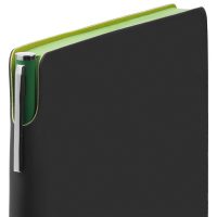 Ежедневник Flexpen Black, недатированный, черный с зеленым, изображение 3