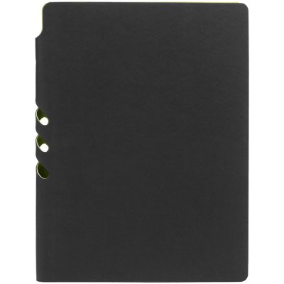 Ежедневник Flexpen Black, недатированный, черный с зеленым, изображение 4