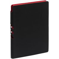 Ежедневник Flexpen Black, недатированный, черный с красным, изображение 1