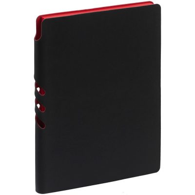 Ежедневник Flexpen Black, недатированный, черный с красным, изображение 1