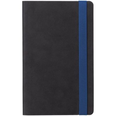 Ежедневник Velours, недатированный, черный с синим, изображение 2