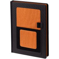 Ежедневник Mobile, недатированный, черный с оранжевым, изображение 1